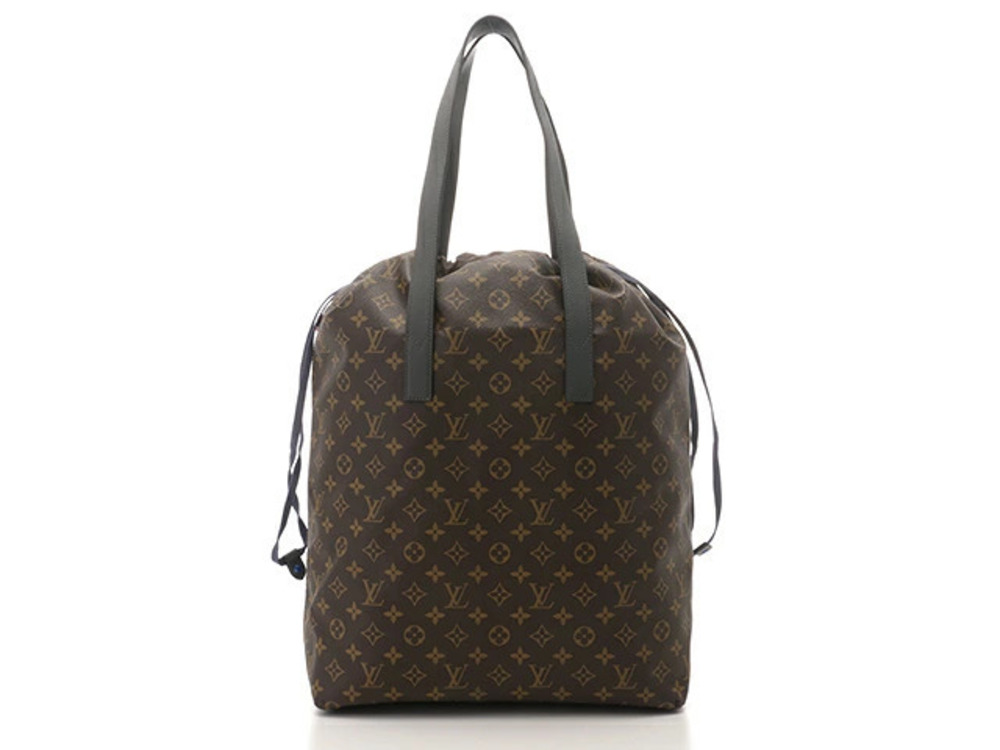 LOUIS VUITTON Bag Tote Cabas Monogram Split Taiga Kim Jones